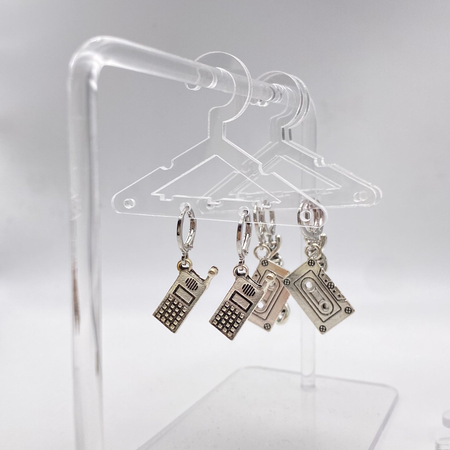 Mobile Phone Huggie Hoop Earrings