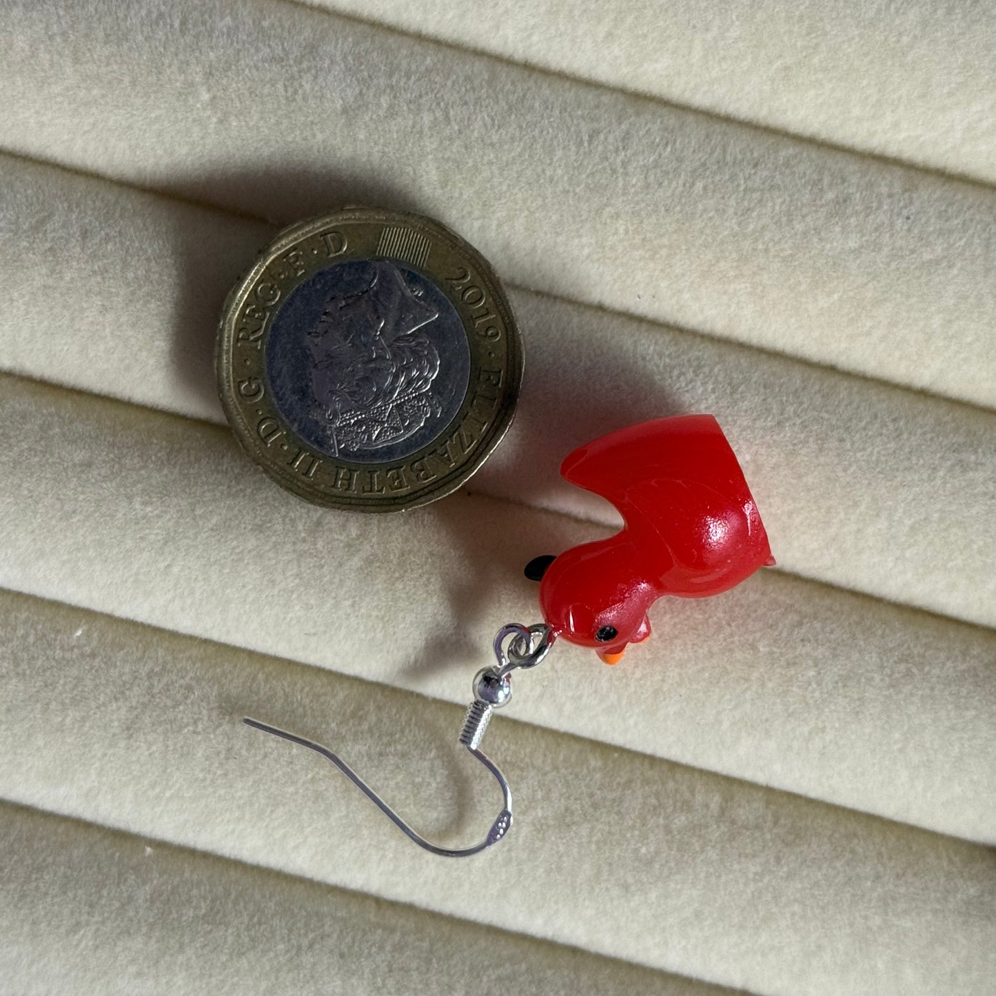 One Horned Devil Duck Earrings