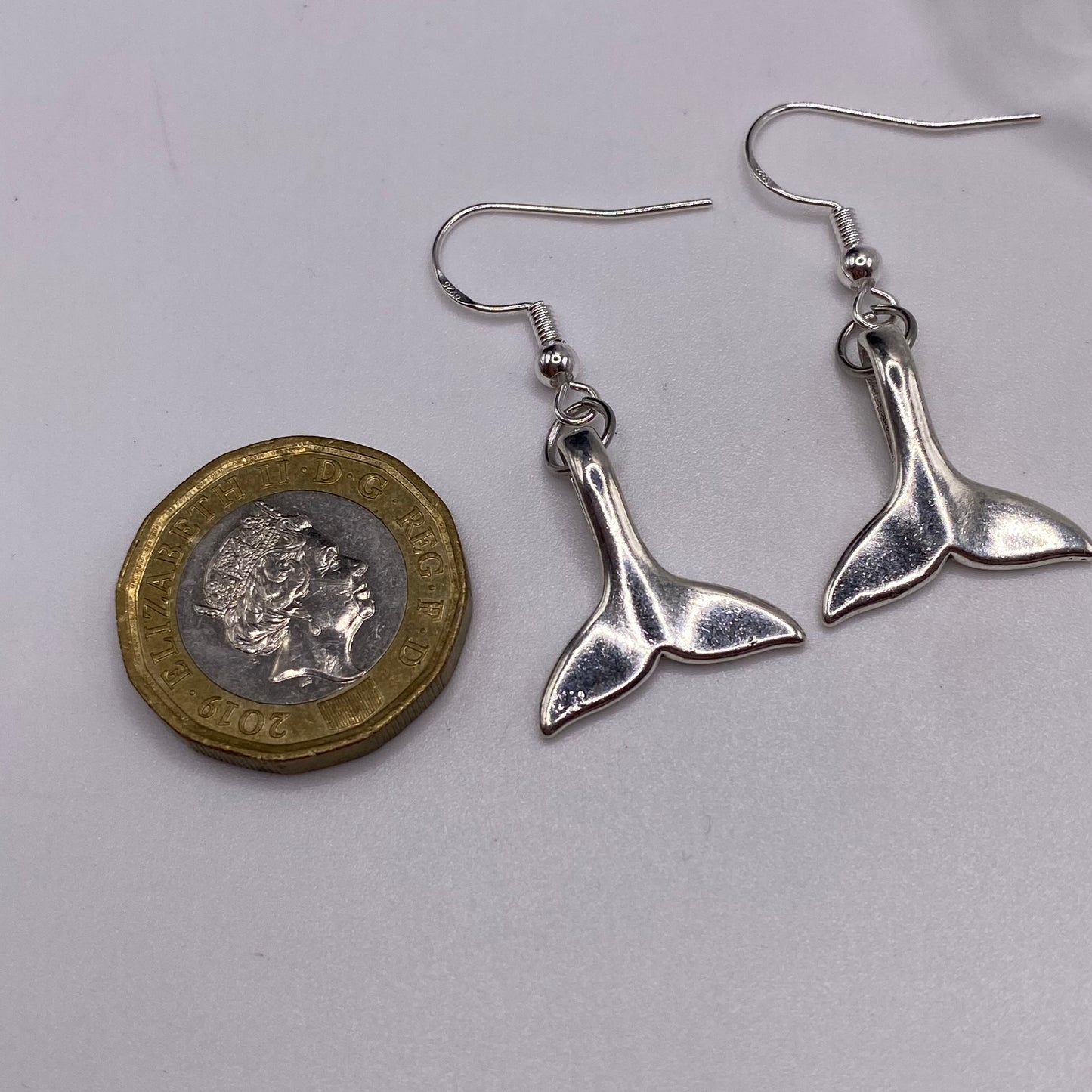 Whale Tail Fin Earrings