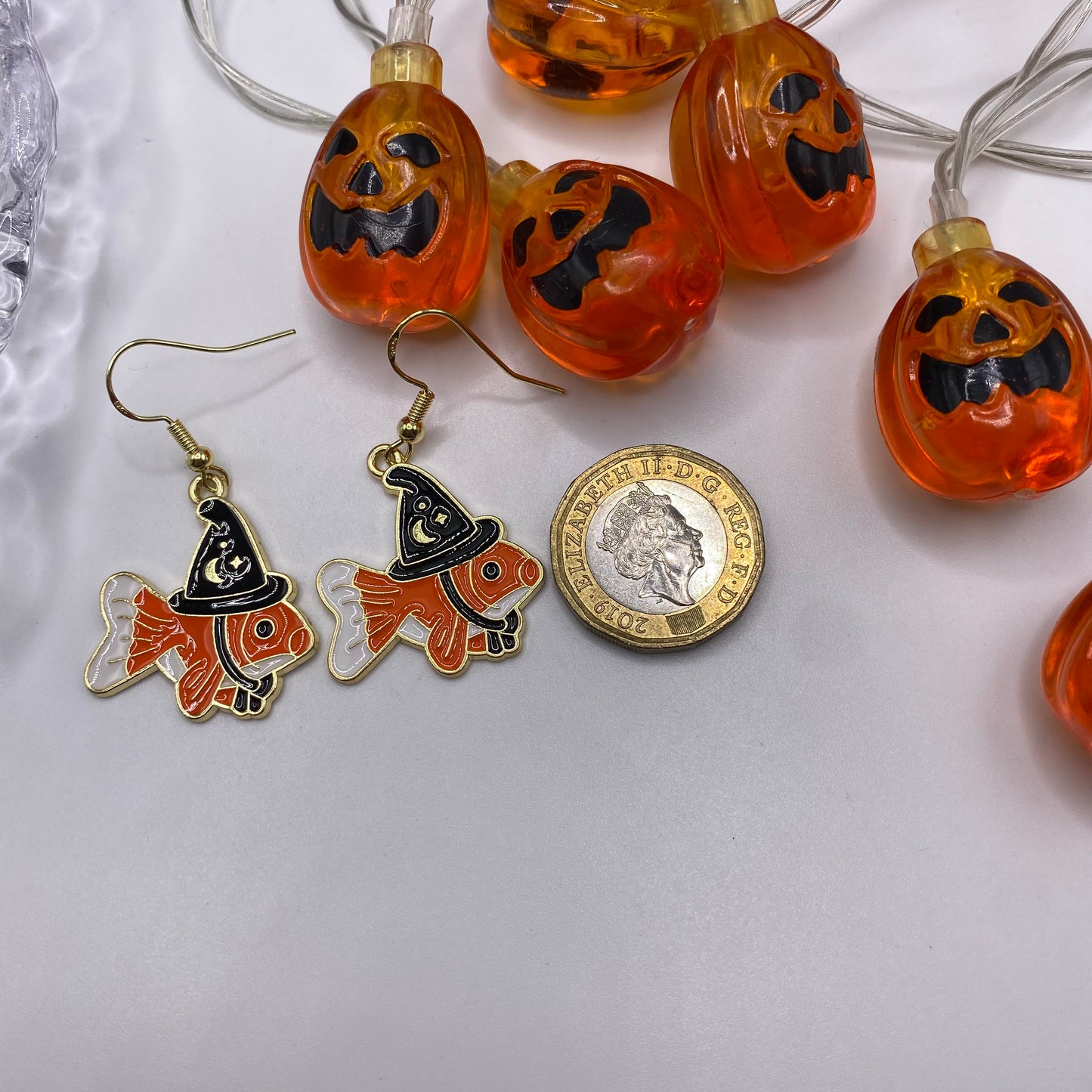 Goldfish Witch Earrings
