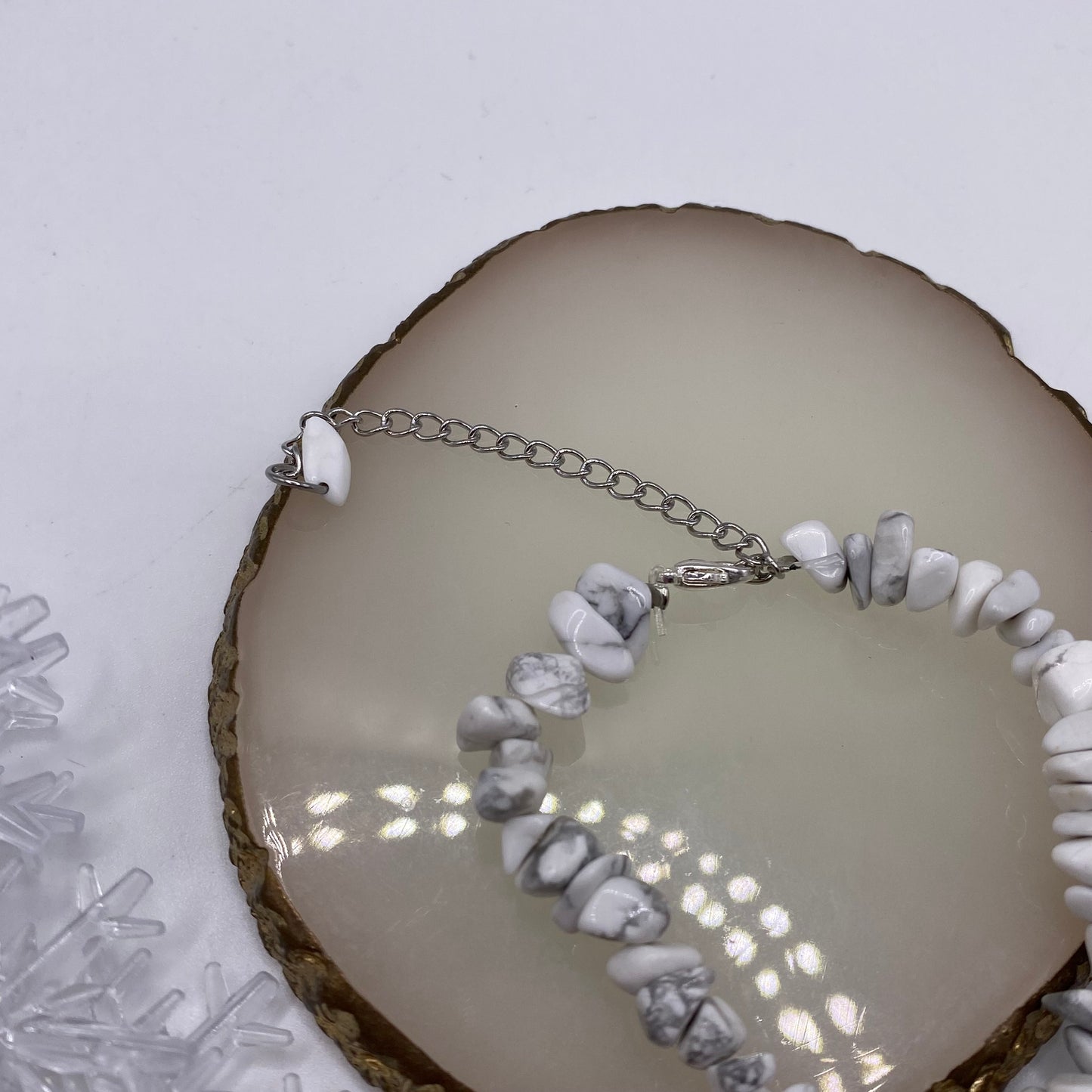 Snowflake White Crystal Bracelet