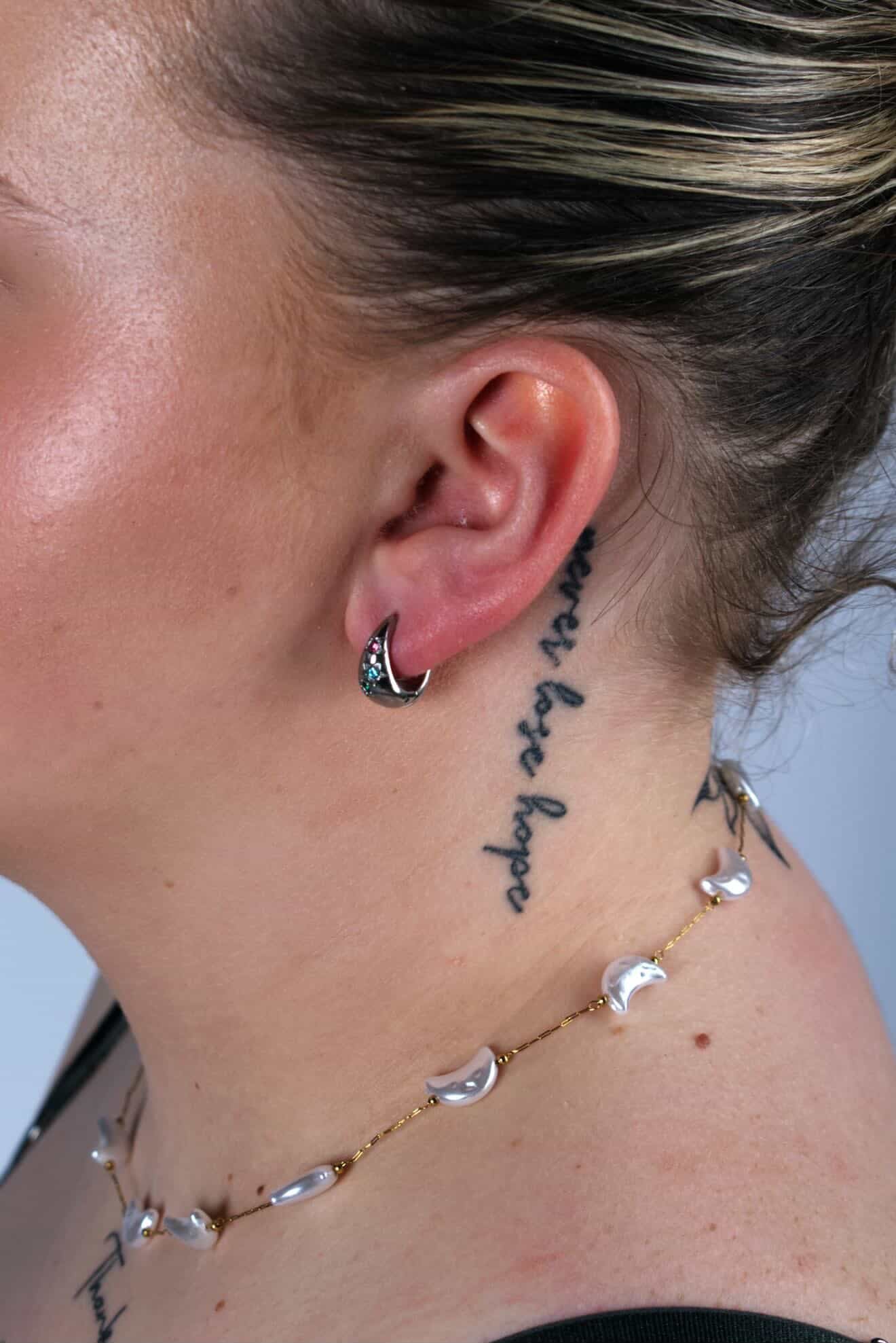 Colourful Diamanté Hoop Earrings