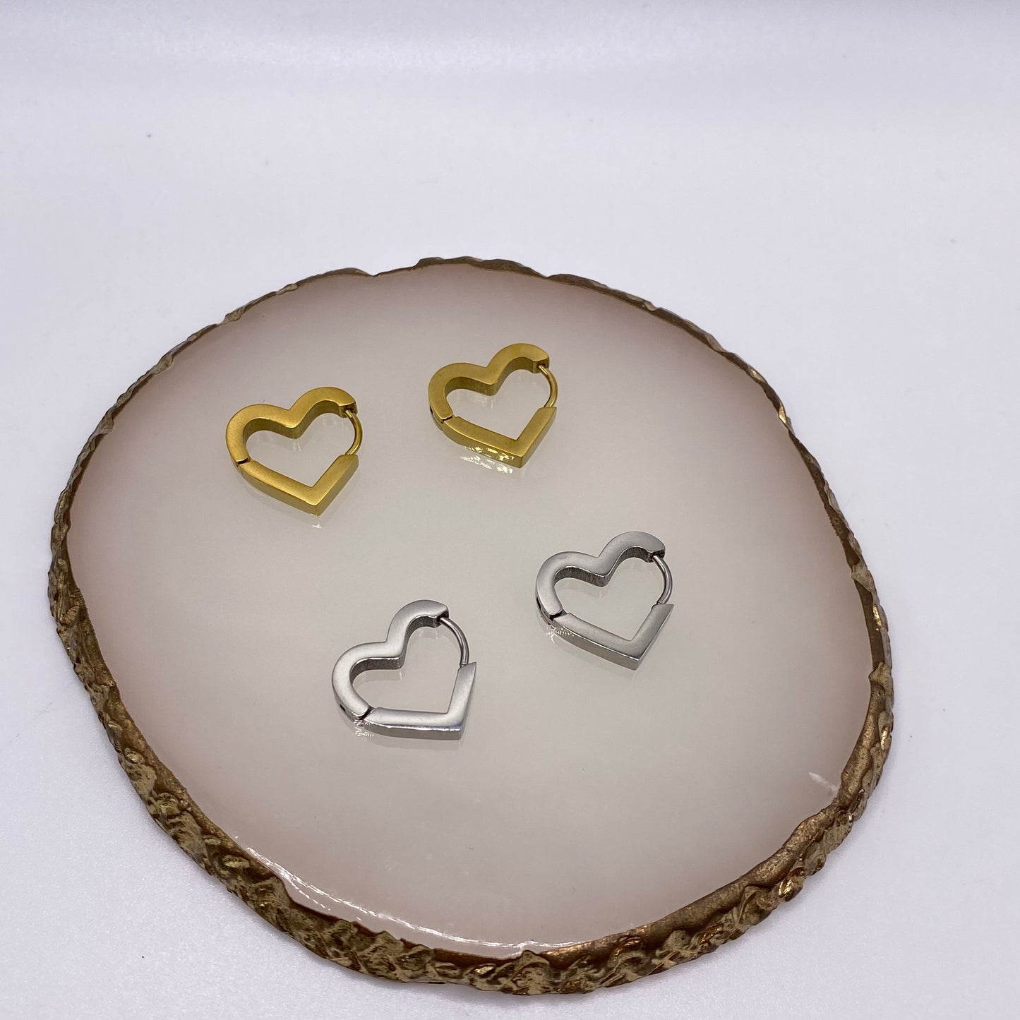 Heart Shape Huggie Hoop Earrings