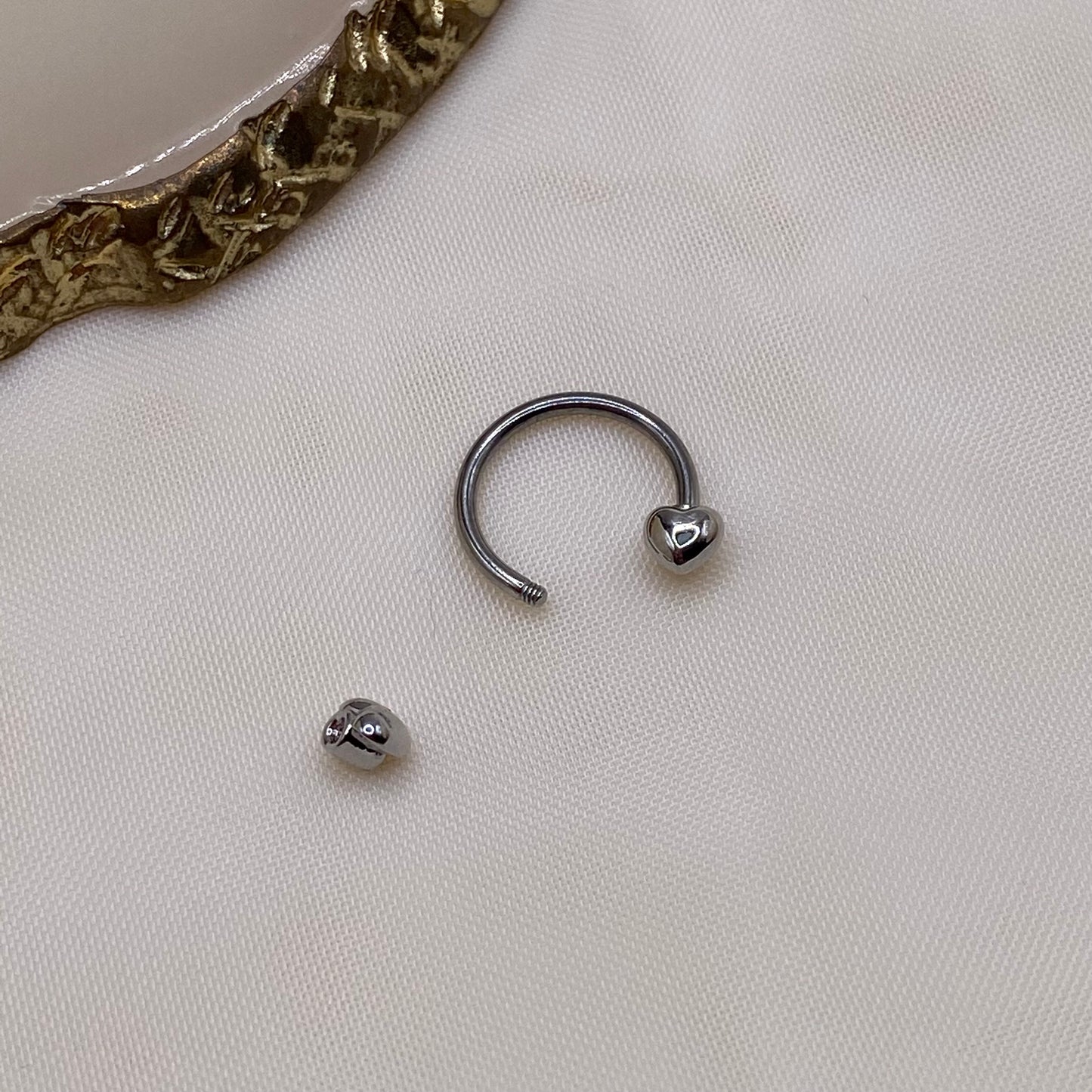 Heart Nose Septum Hoop Ring