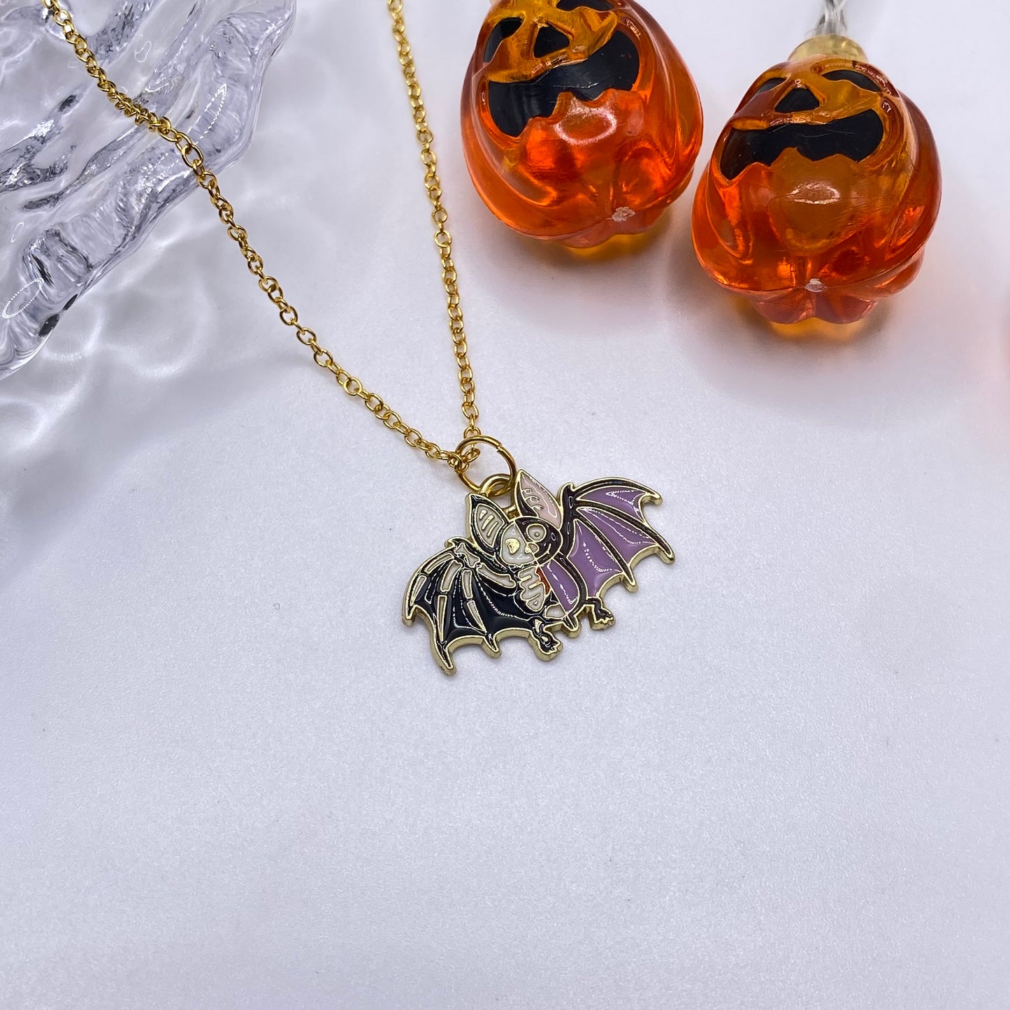 Skeleton Bat Necklace