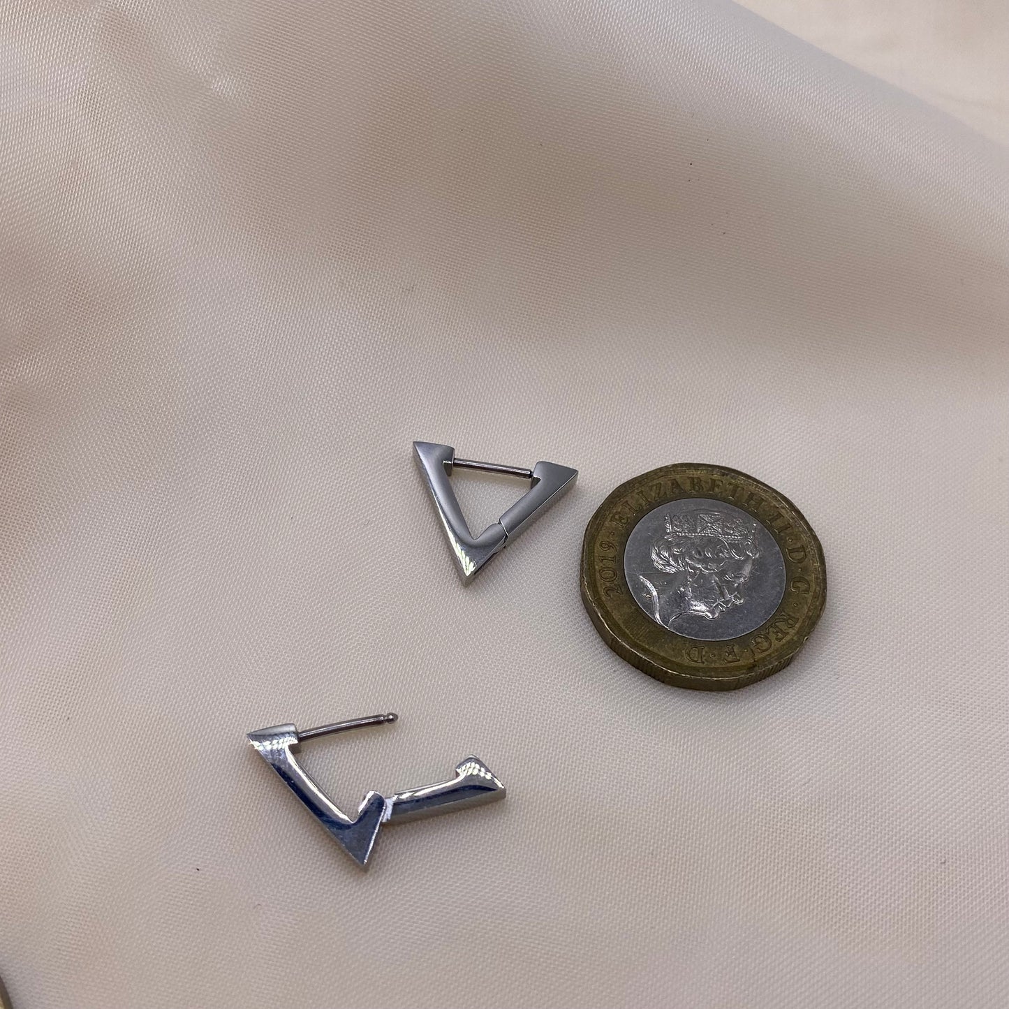 Triangle Shape Hoop Earrings