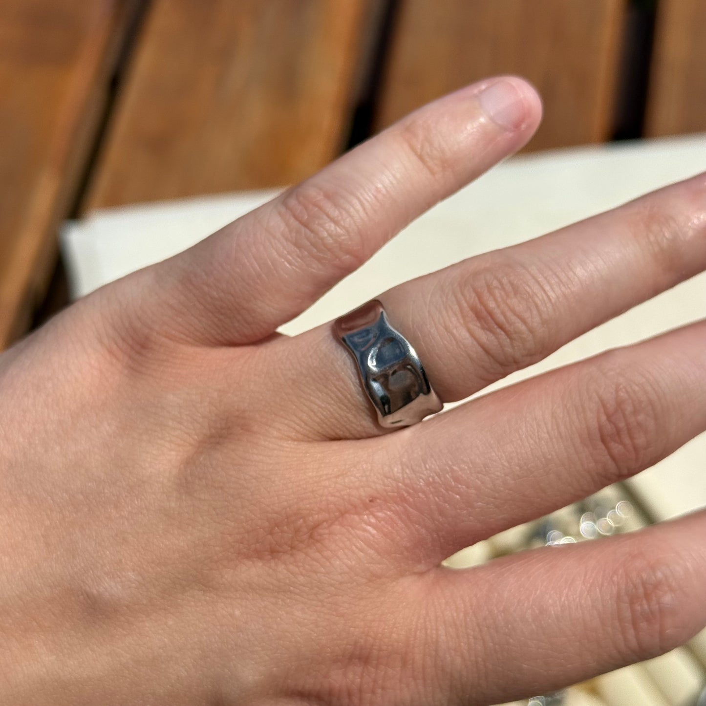 Solid Wavy Ring