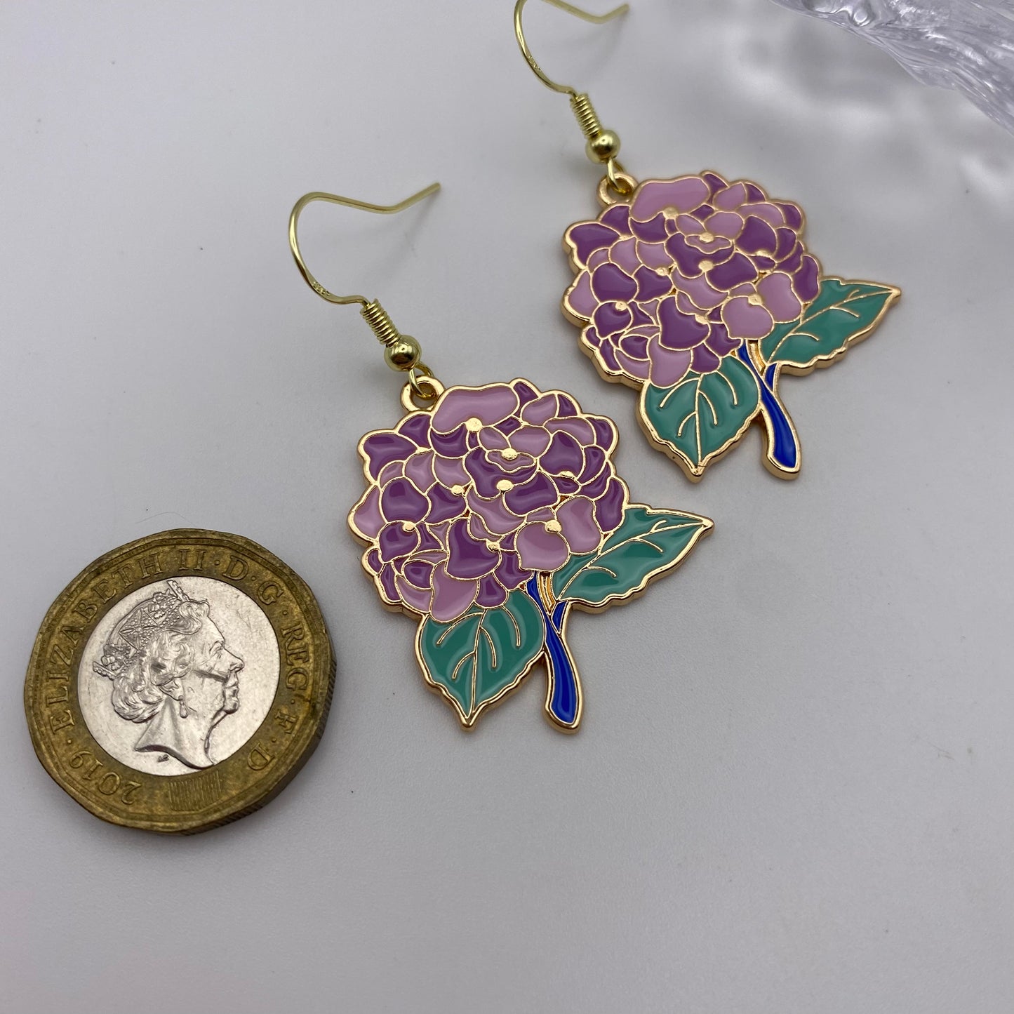 Bunch Of Violet Flowers Earrings
