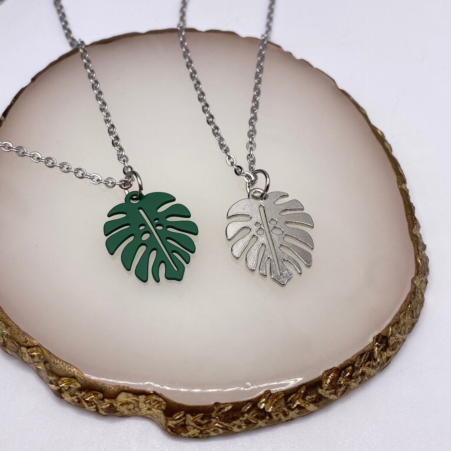 Monstera Leaf Necklace