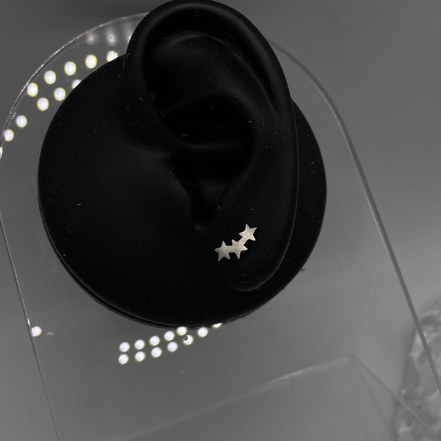 Three Star Line Stud Earrings