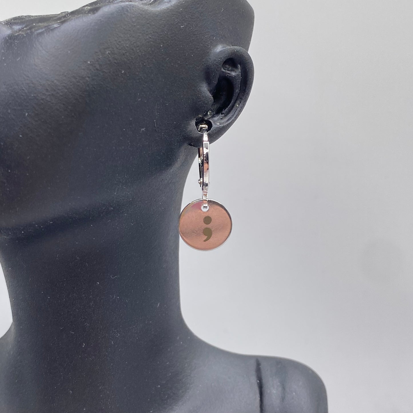 Semi Colon Huggie Hoop Earrings