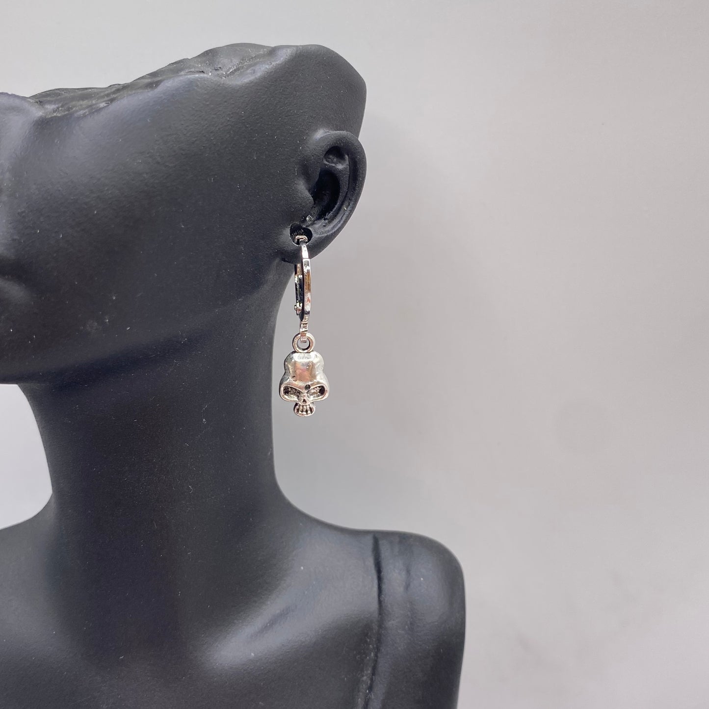 Small Skull Huggie Hoop Earrings