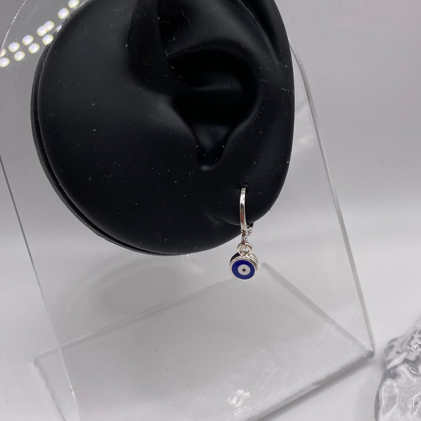 Blue Evil Eye Huggie Hoop Earrings