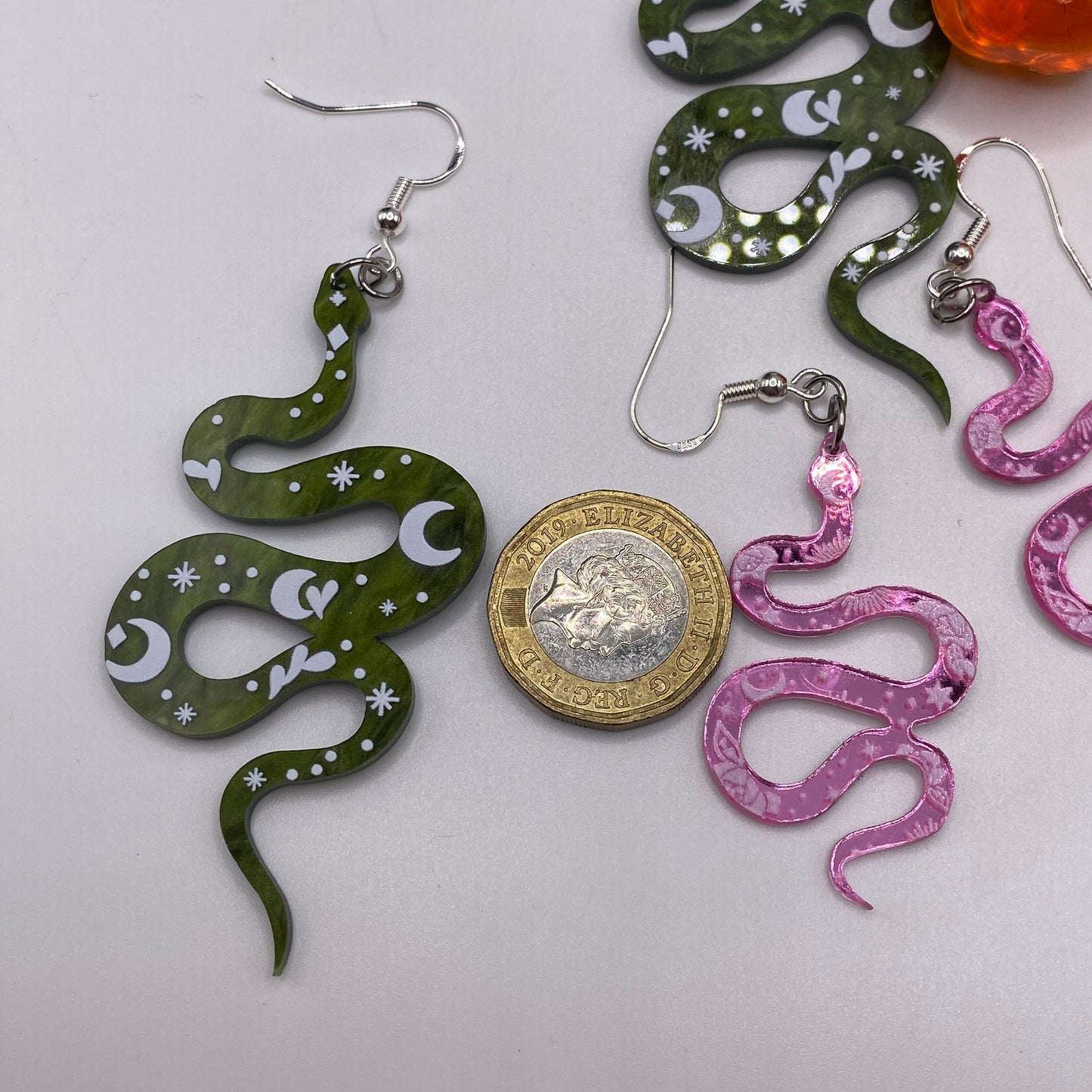 Colourful Snake Earrings