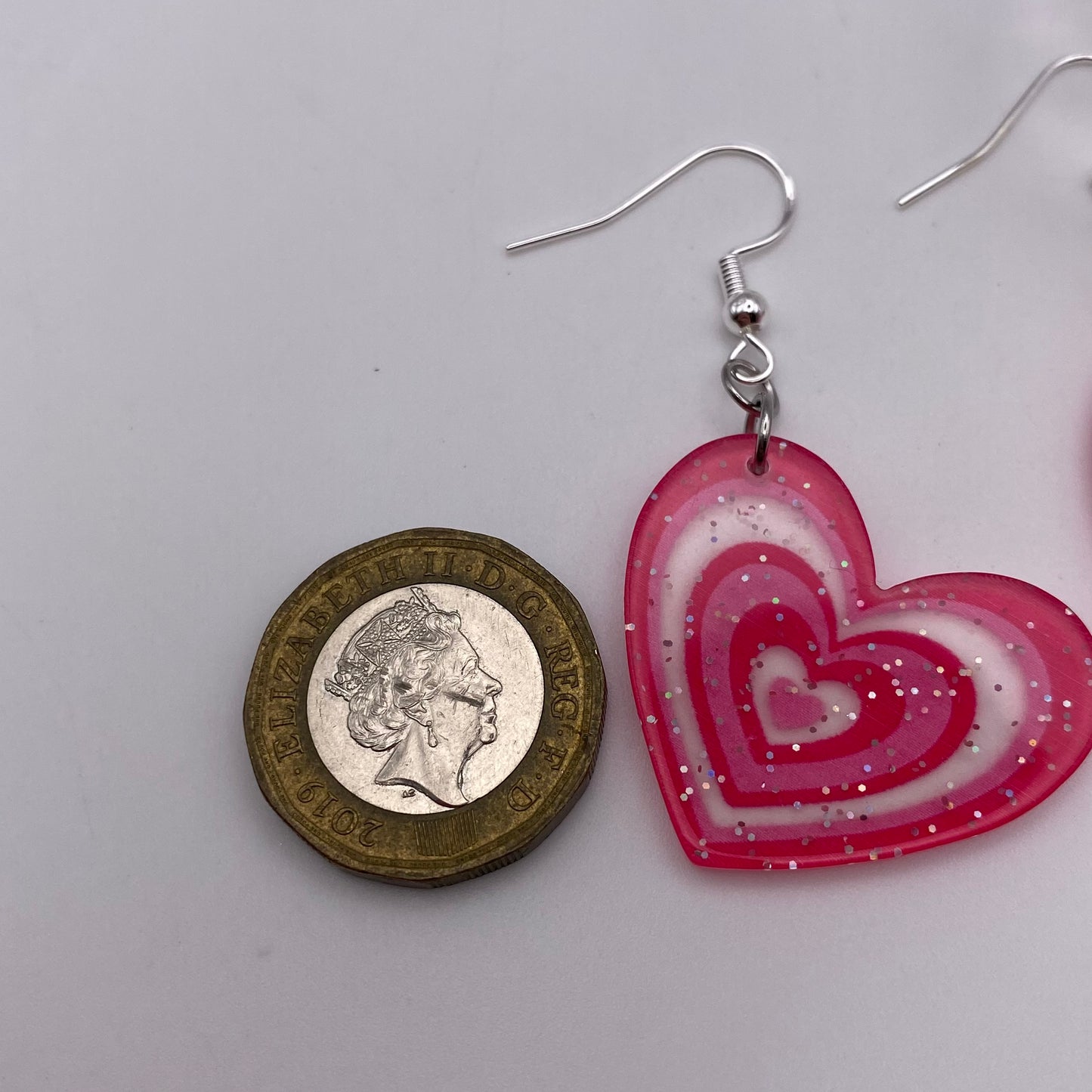 Pink Heart Burst Earrings