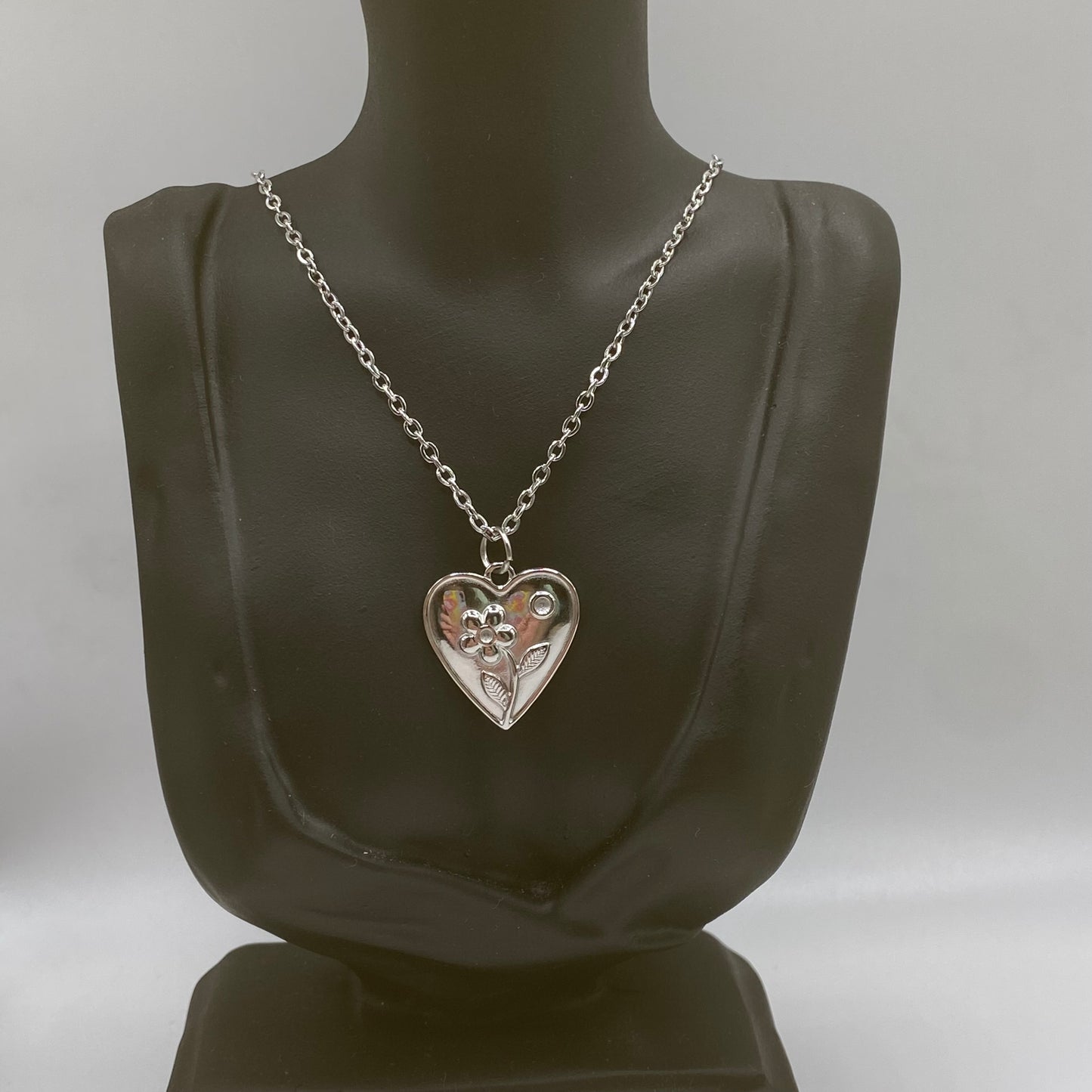 Flower Heart Necklace