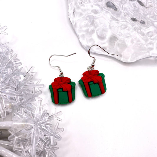 Green Present Gift Earrings