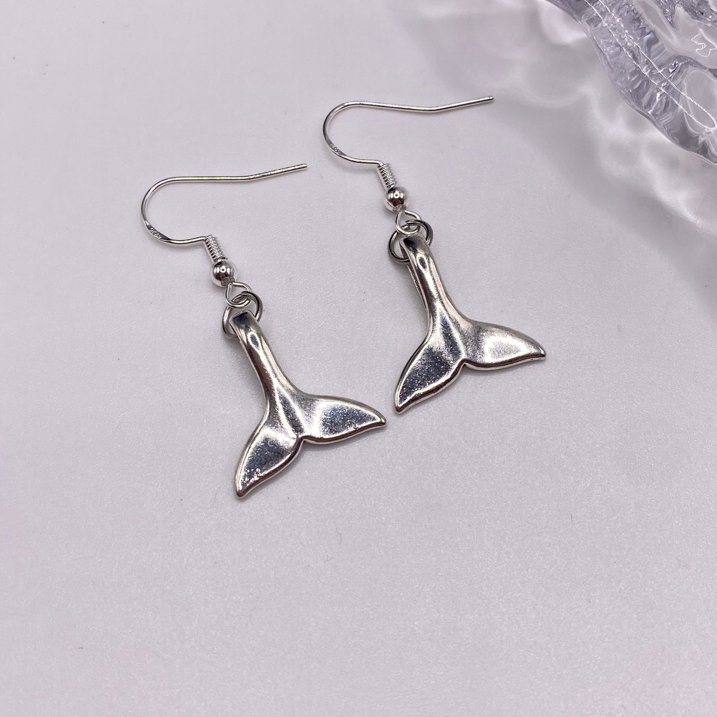 Whale Tail Fin Earrings