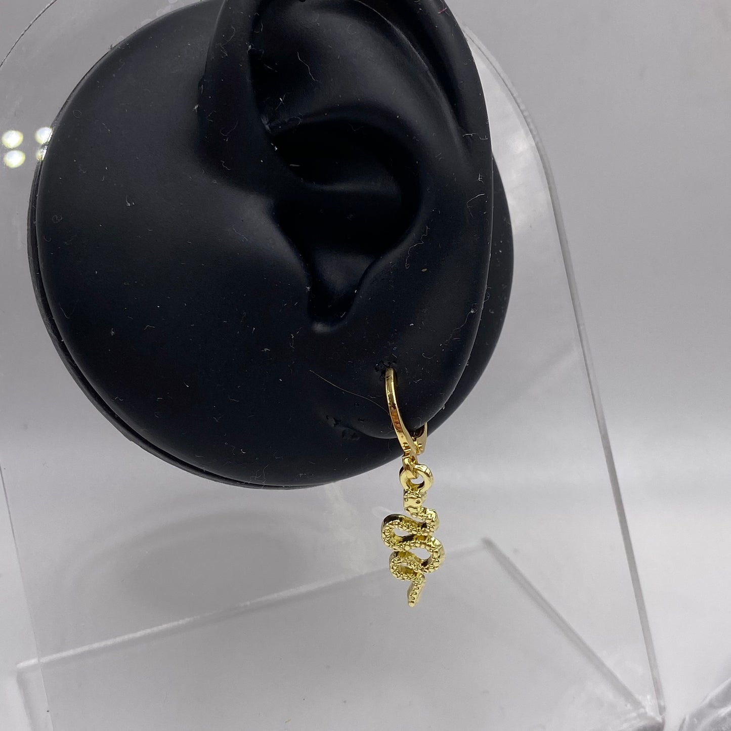 Small Snake Huggie Hoop Earrings