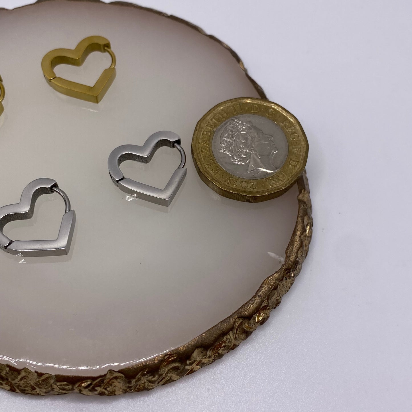 Heart Shape Huggie Hoop Earrings