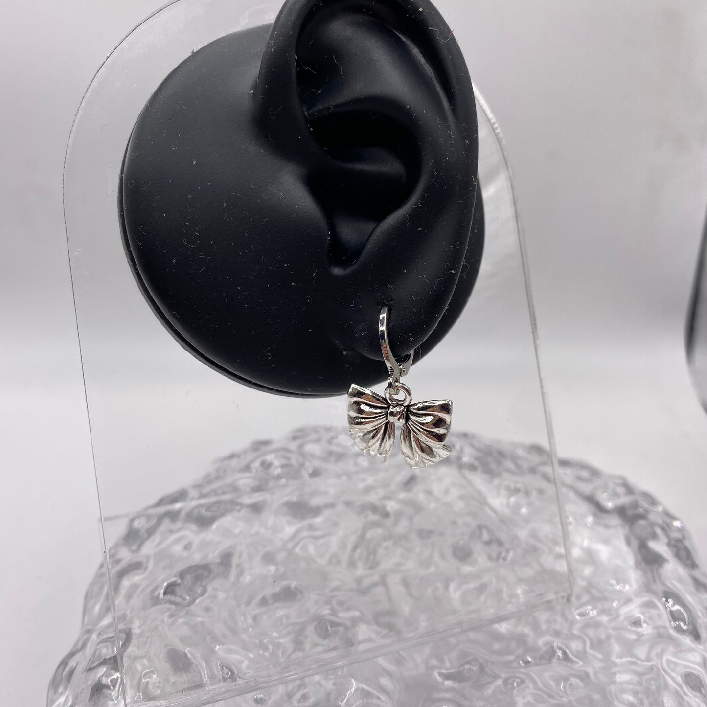 Ribbon Bow Huggie Hoop Earrings