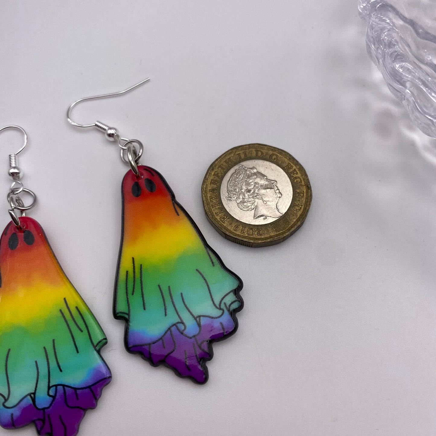 Rainbow Ghost Earrings