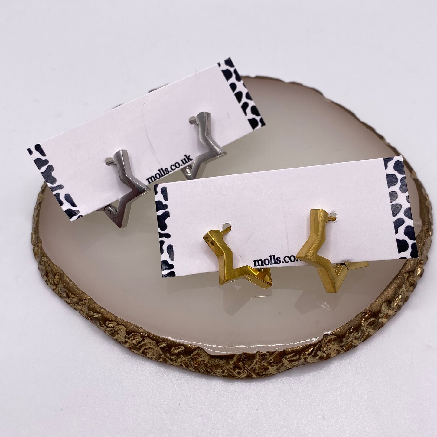 Star Shape Huggie Hoop Earrings