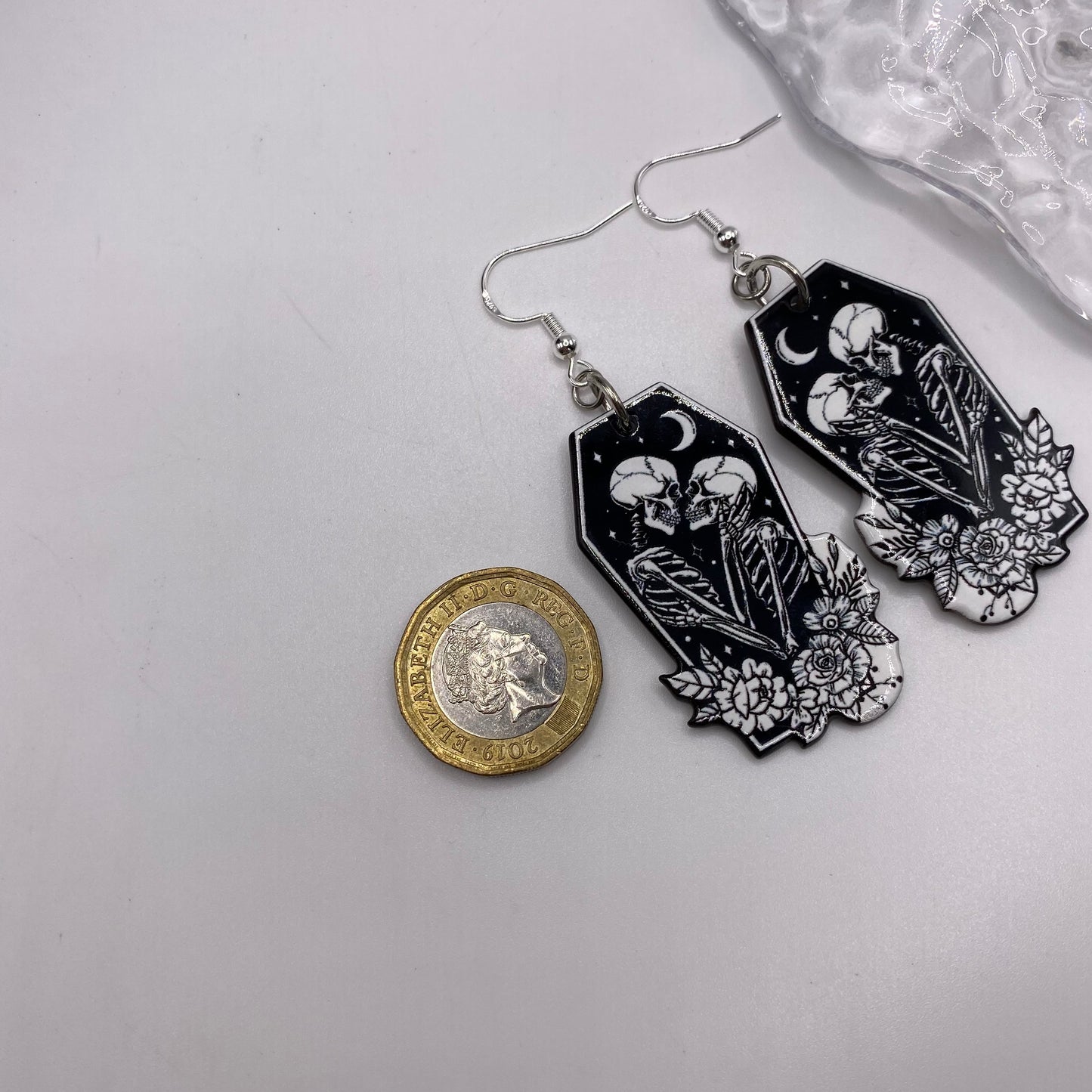 Skeleton Lovers Coffin Earrings