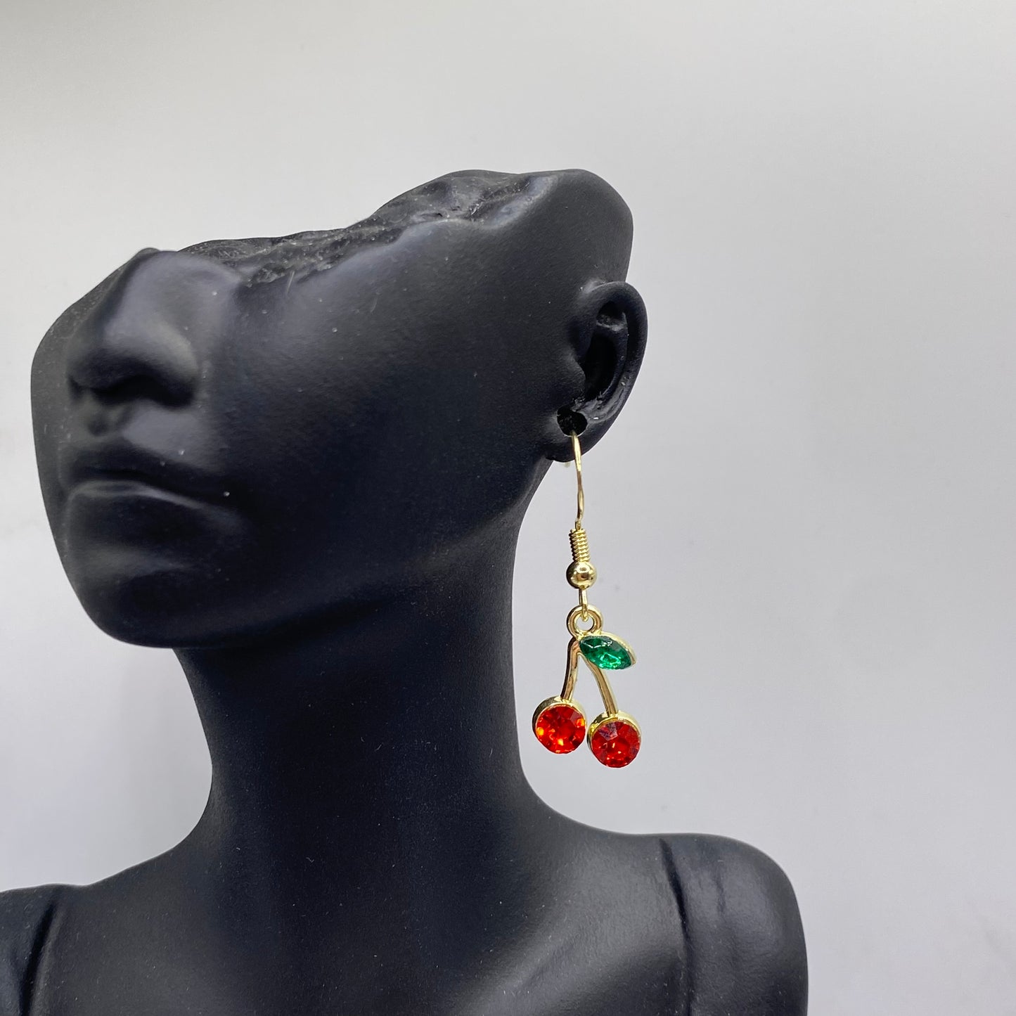 Gold Cherry Earrings