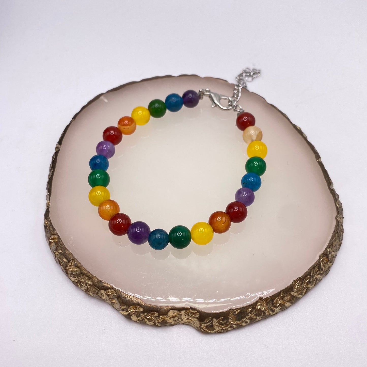 Round Rainbow Crystal Bracelets