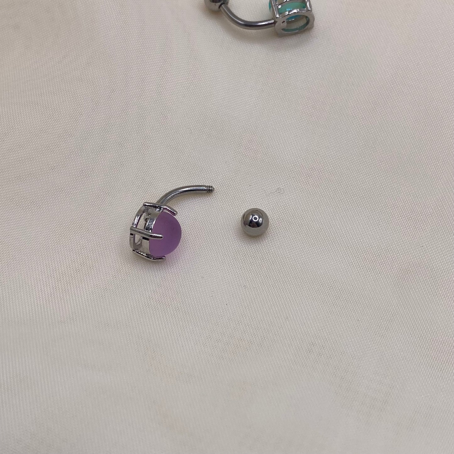 Colourful Ball Belly Bar Piercing