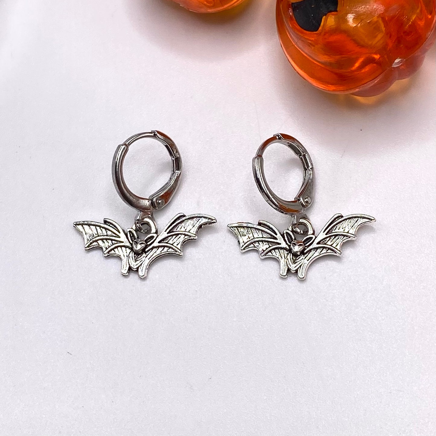 Small Bat Huggie Hoop Earrings