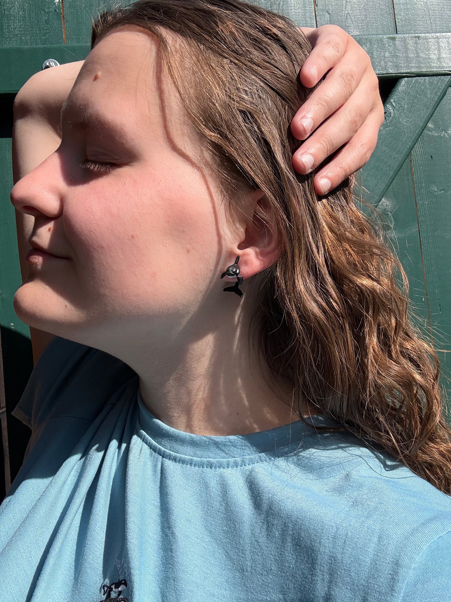 Orca Killer Whale Stud Earrings