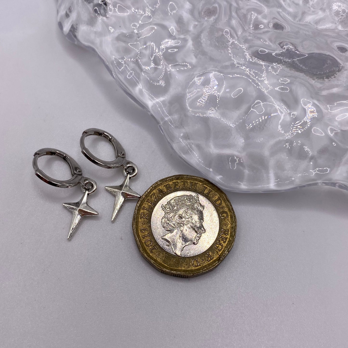 Small Star Huggie Hoop Earrings