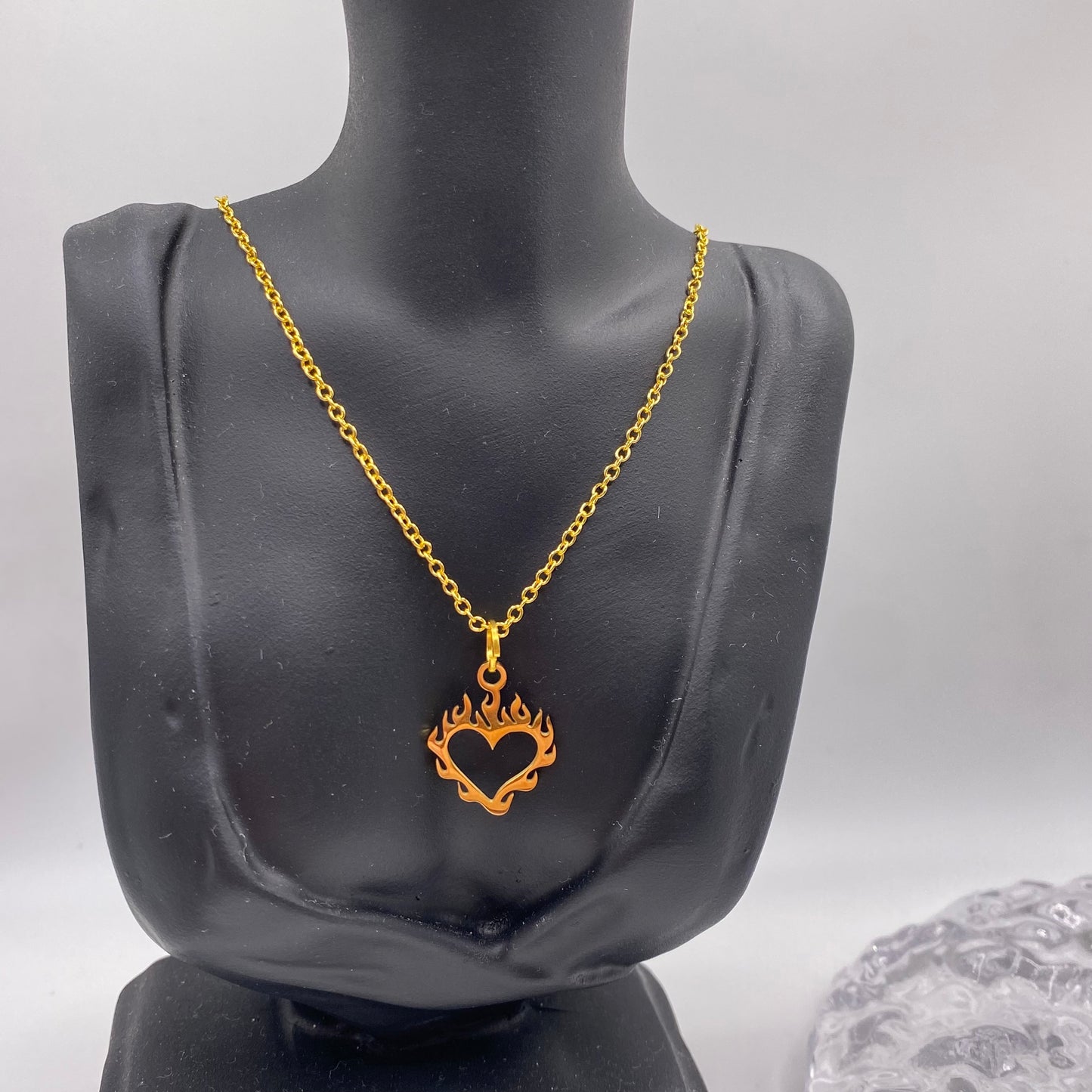 Flame Heart Necklace