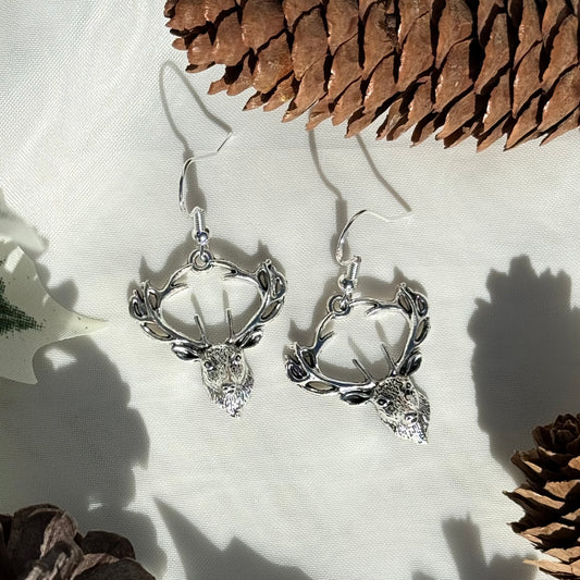Reindeer Head Earrings