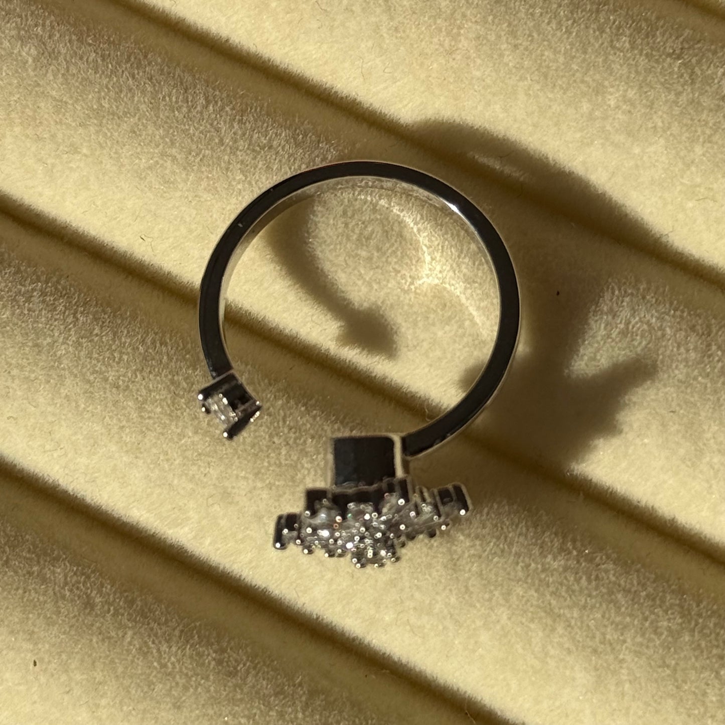 COPPER Anxiety Fidget Ring Silver Snowflake