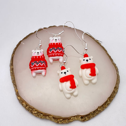Polar Bear Earrings