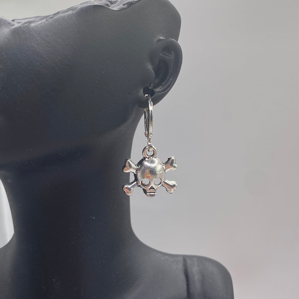 Skull and Bones Huggie Hoop Earrings