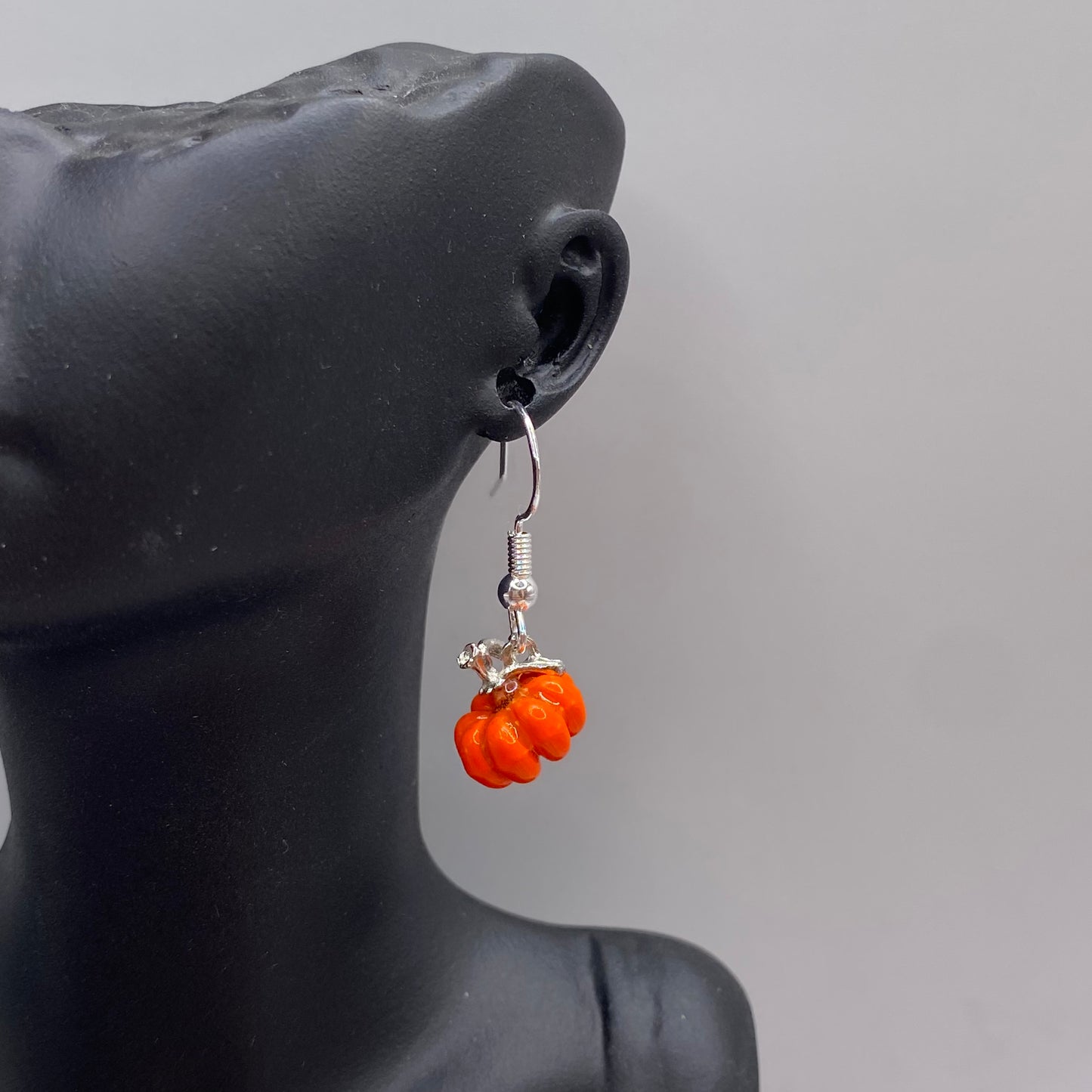 Small Orange Pumpkin Earrings