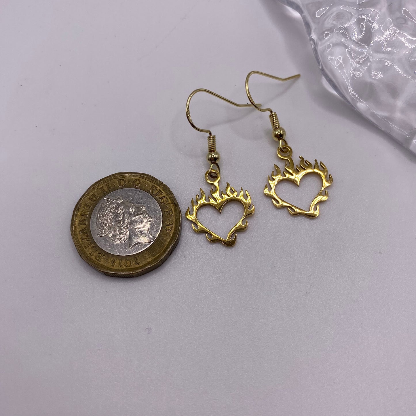 Flame Heart Earrings