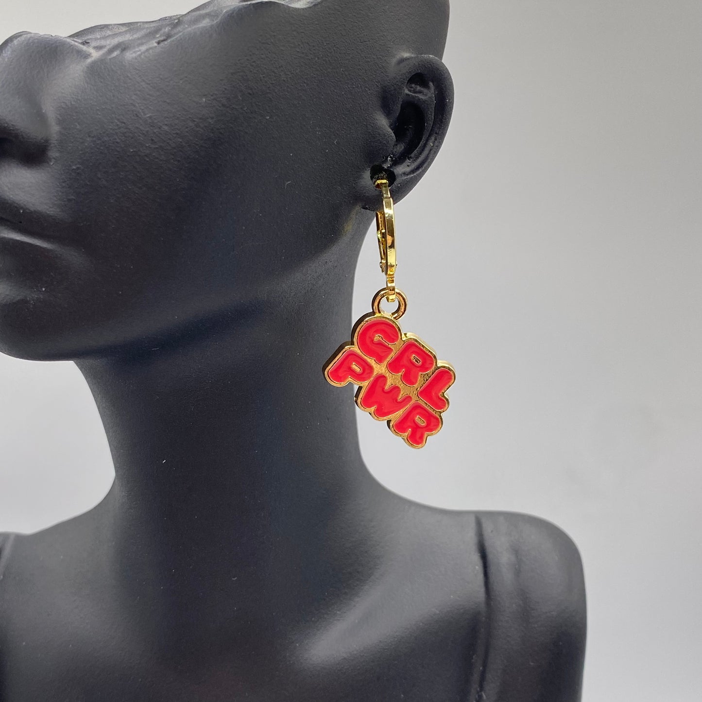 Girl Power ‘GRL PWR’ Huggie Hoop Earrings
