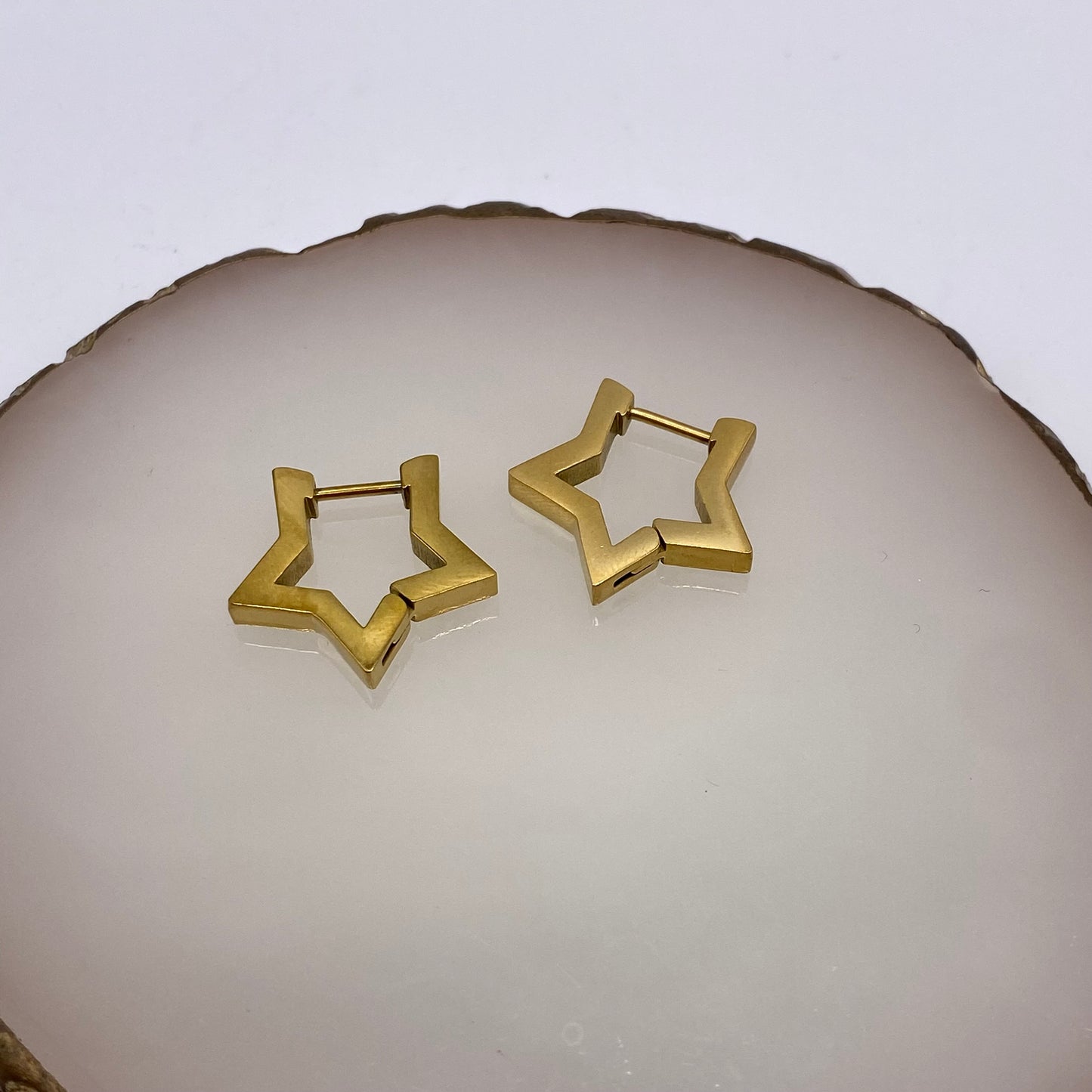 Star Shape Huggie Hoop Earrings