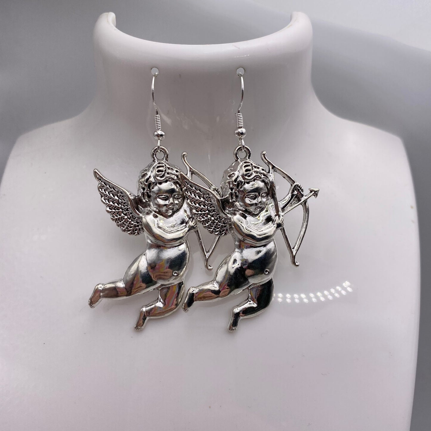 Big Flying Cherub Earrings