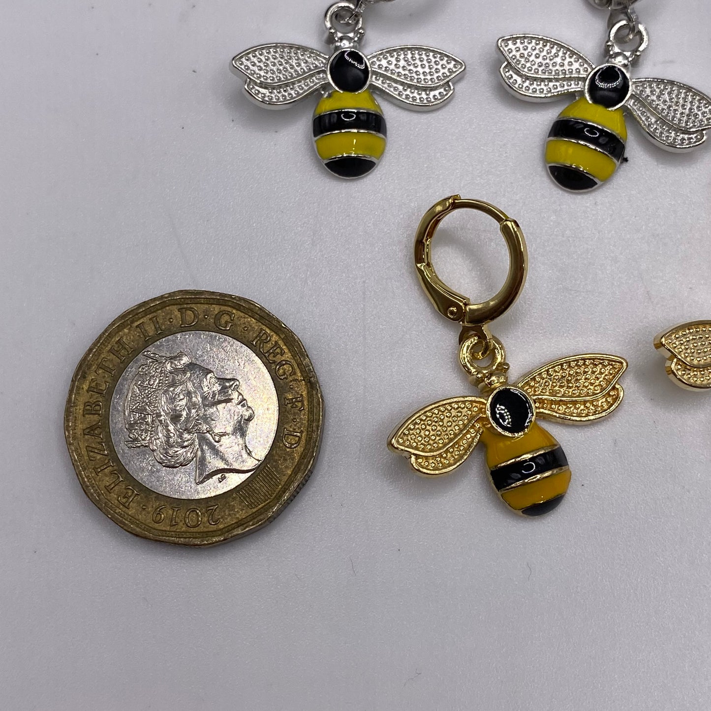 Bee Huggie Hoop Earrings