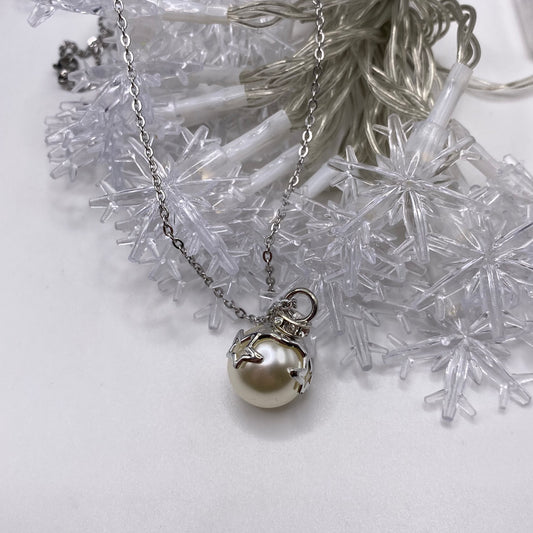 White Bauble Necklace