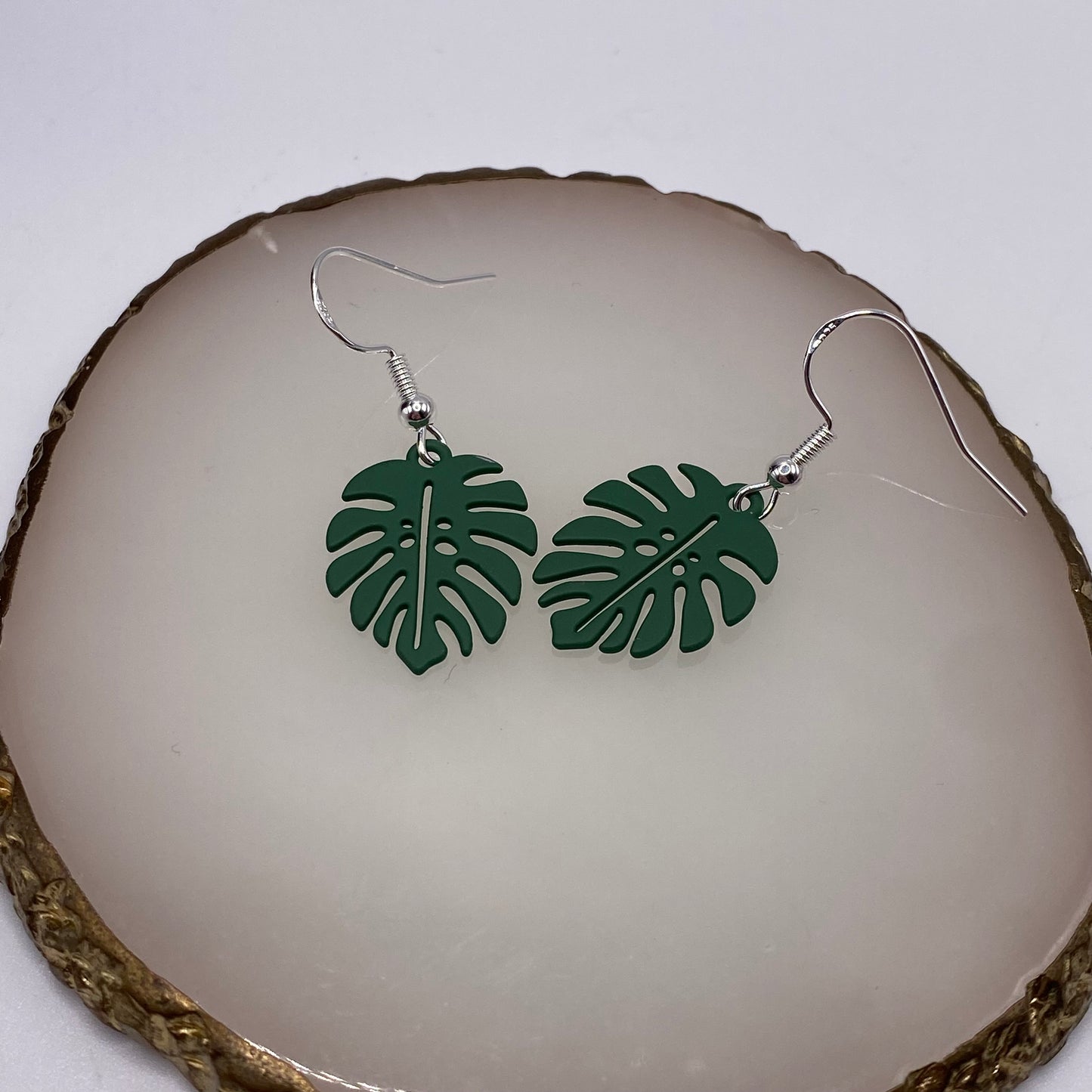 Monstera Leaf Earrings