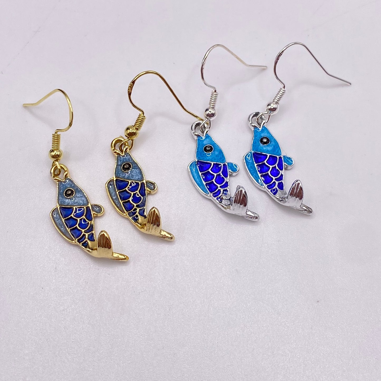Blue Fish Earrings