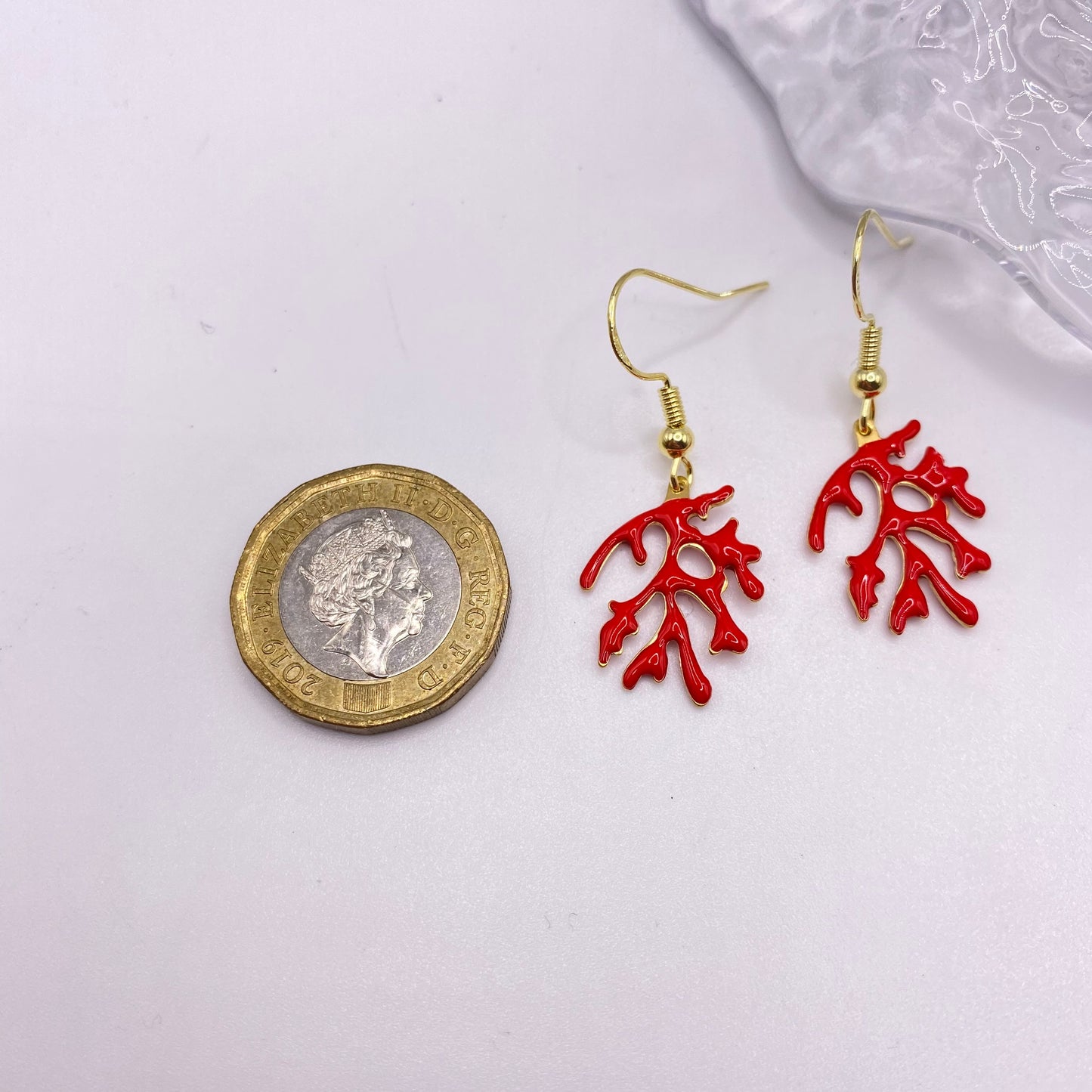 Red Coral Earrings