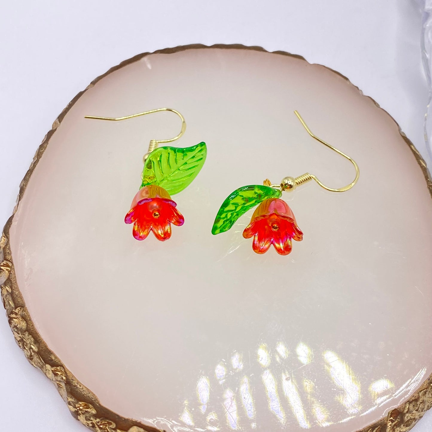 Colourful Flower Tulip Earrings